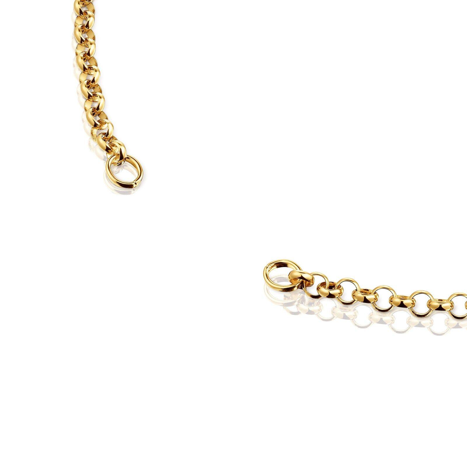 Gargantilla Hold de plata con baño de oro 18 kt, 42cm.-2