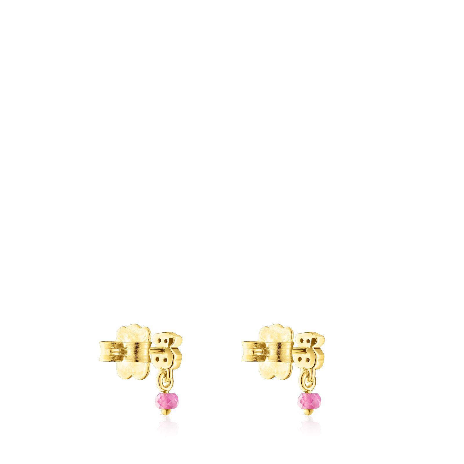 Aros de plata vermeil con oso New Motif Tous-2