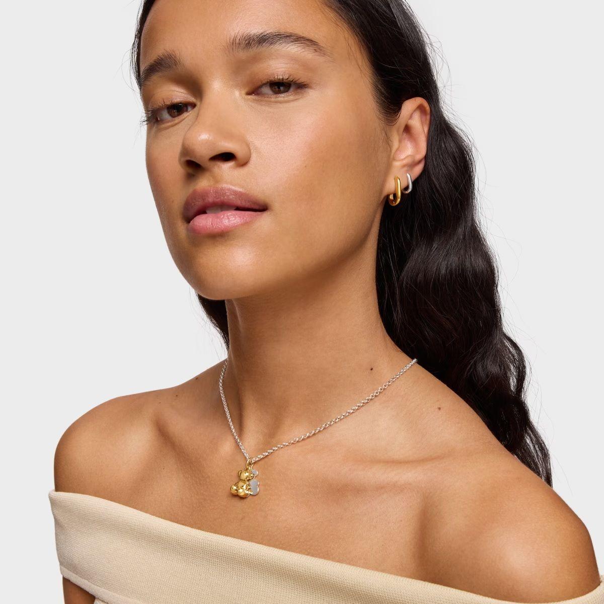 Colgante bicolor con doble oso Bold Bear-3