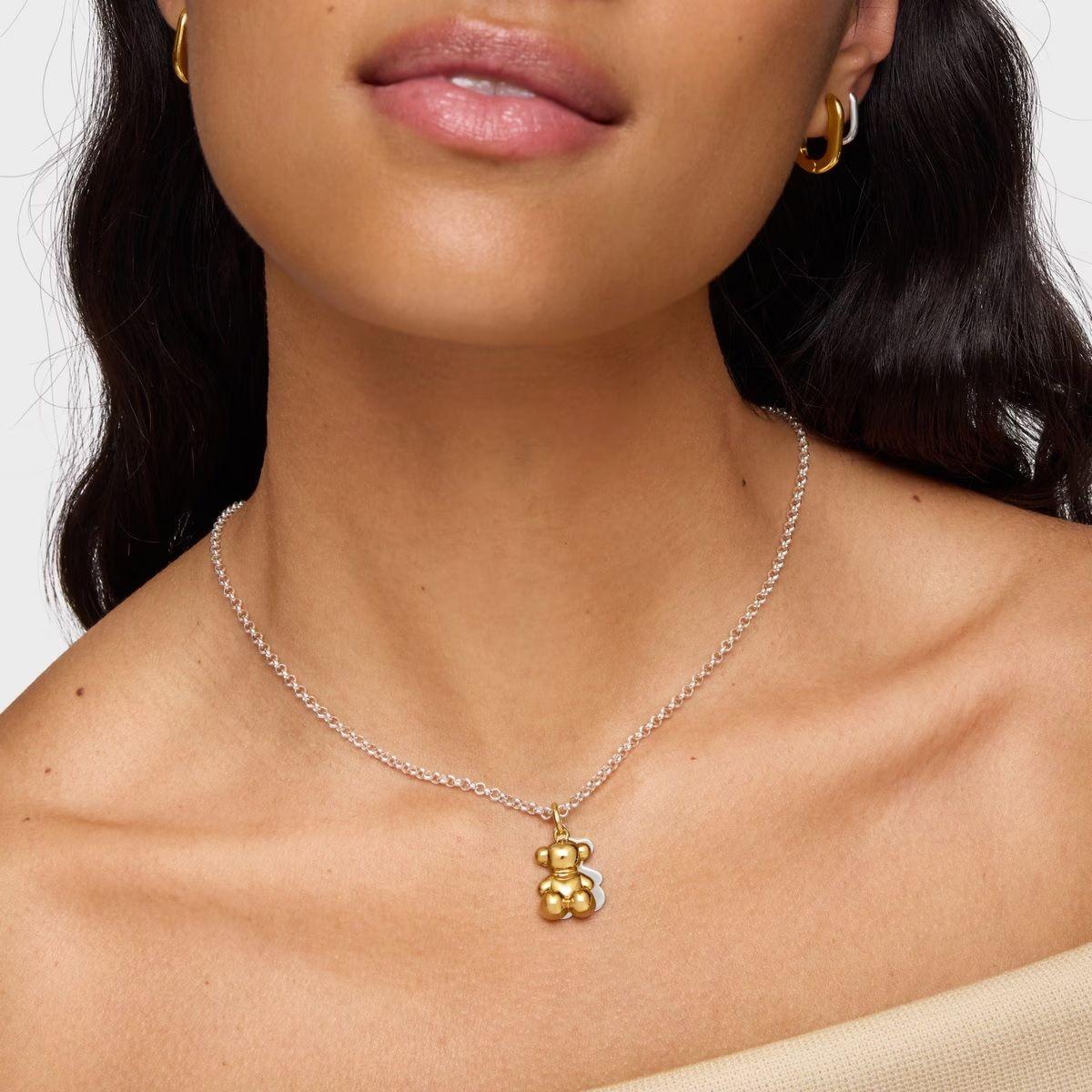 Colgante bicolor con doble oso Bold Bear-4