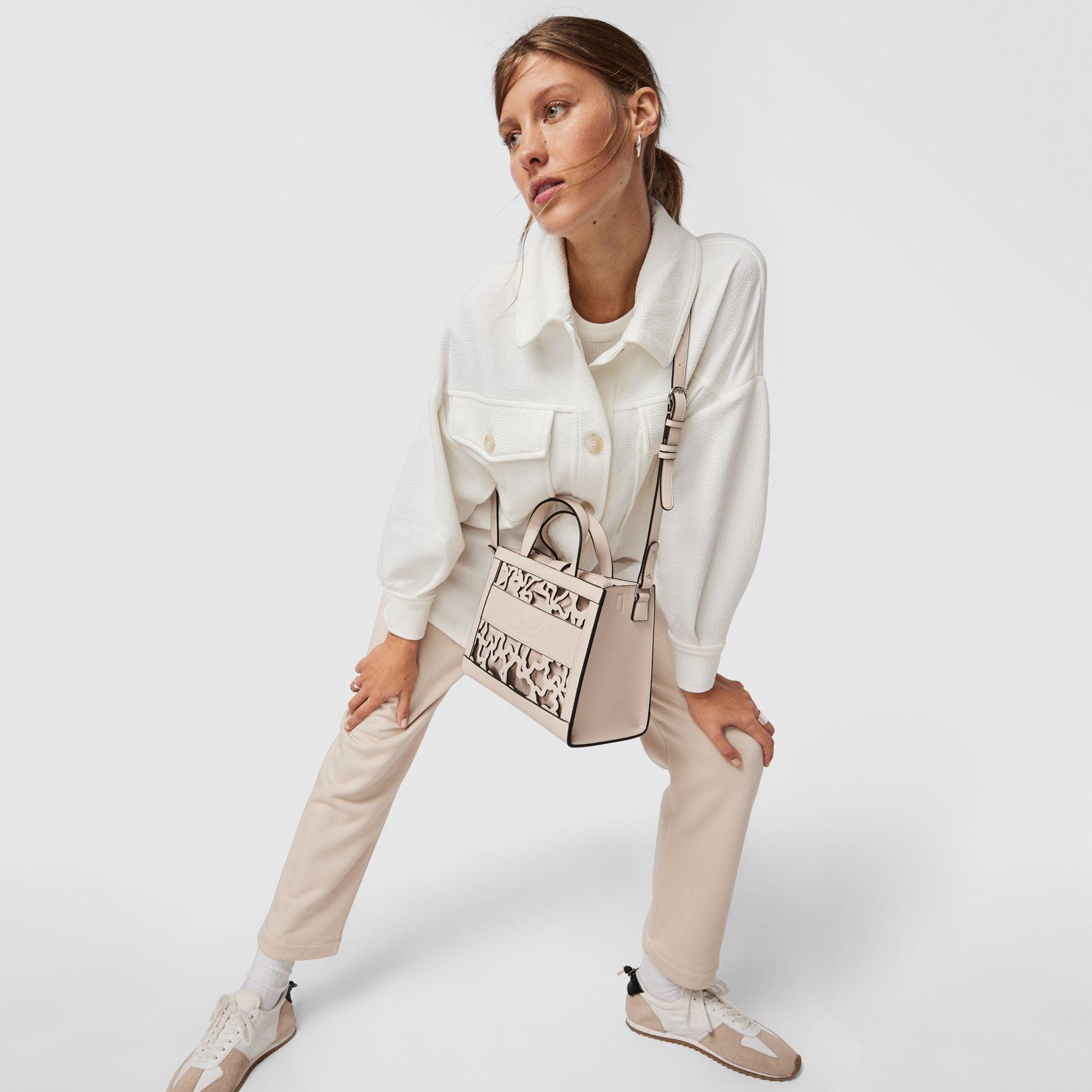 Shopping mediano Amaya Kaos Shock beige-5