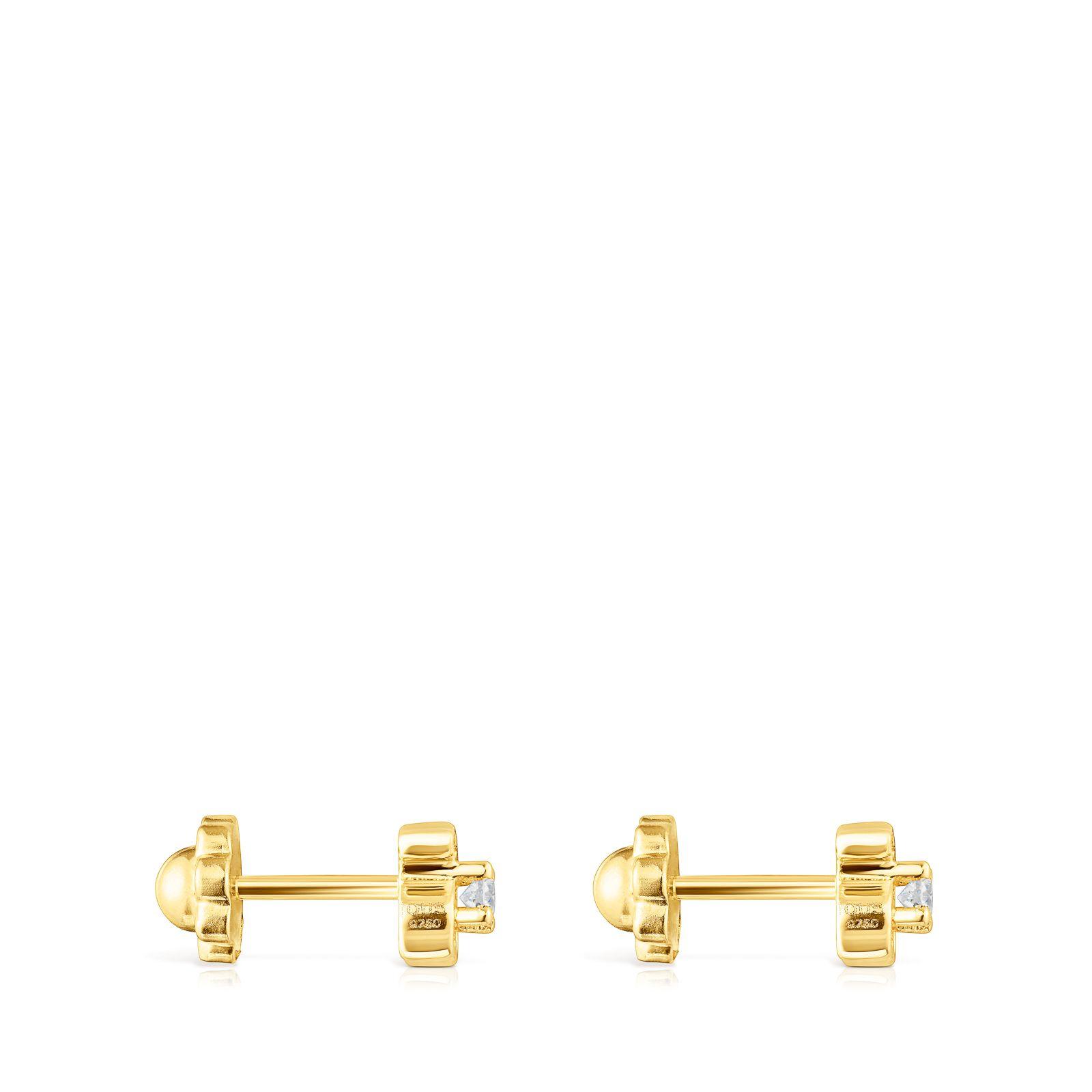 Aros en oro amarillo y diamante TOUS Bear-1