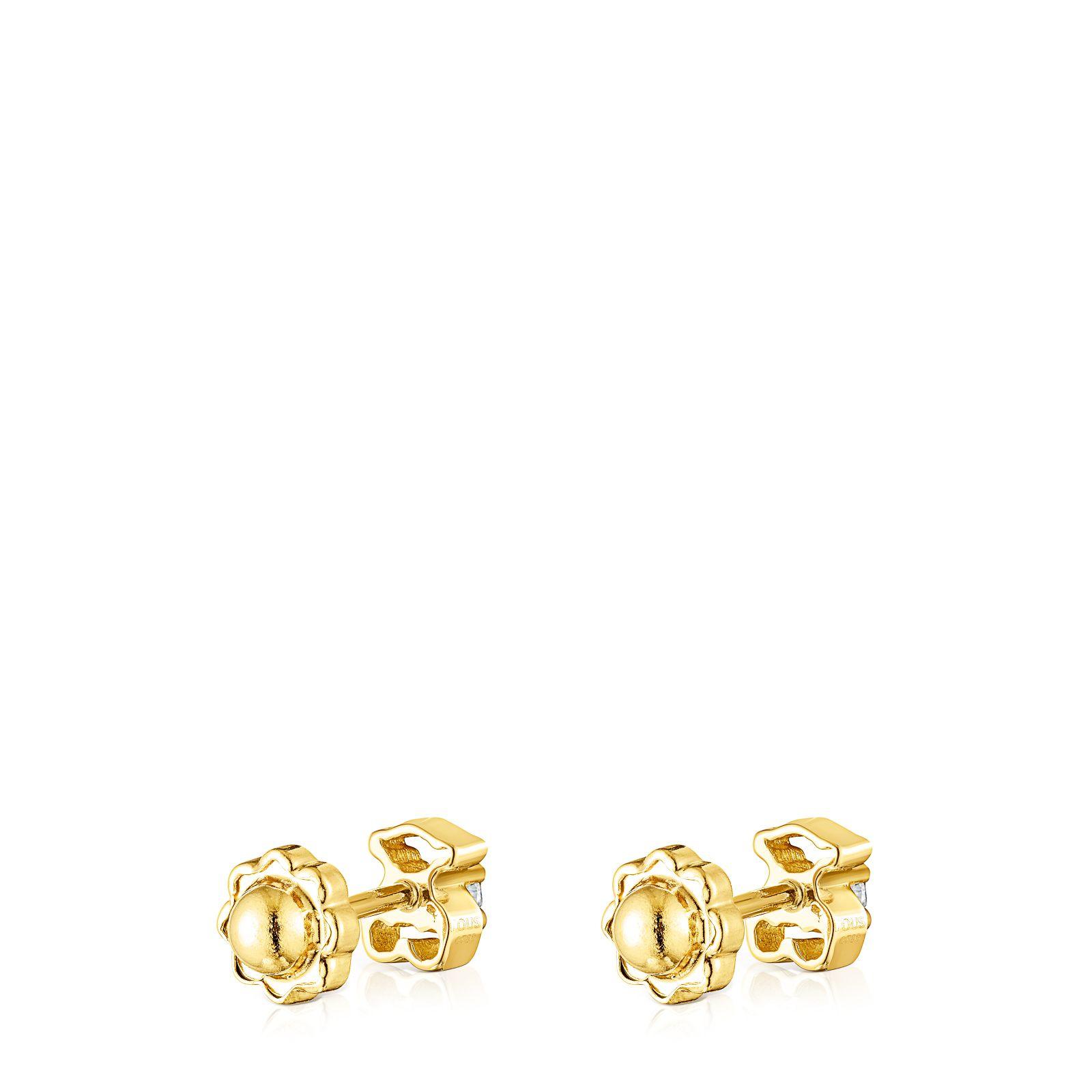 Aros en oro amarillo y diamante TOUS Bear-2