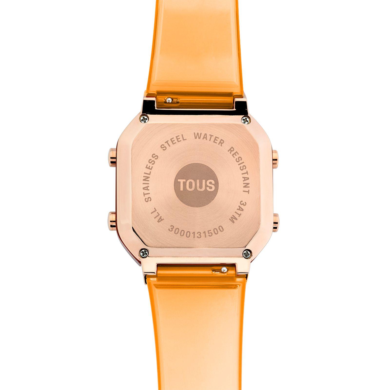 Reloj digital de policarbonato color salmón D-BEAR Fresh-2