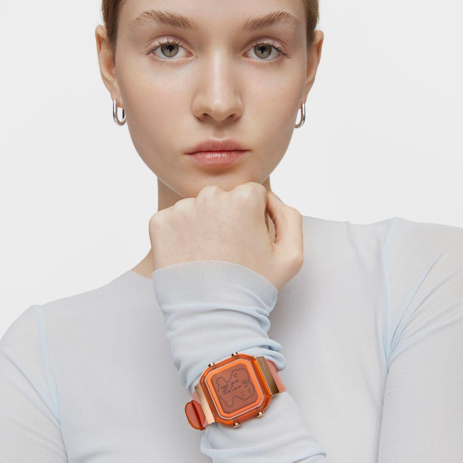 Reloj digital de policarbonato color salmón D-BEAR Fresh-4