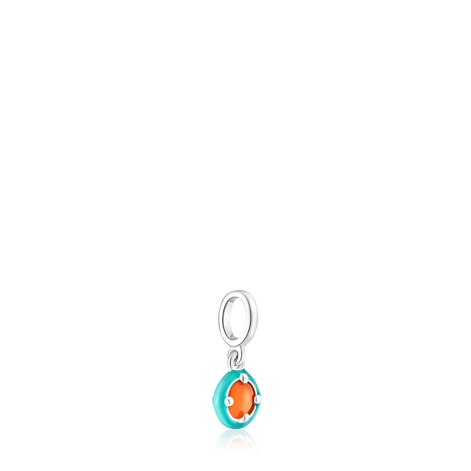 Colgante plata cornalina y esmalte azul Vibrant Colors Tous-1