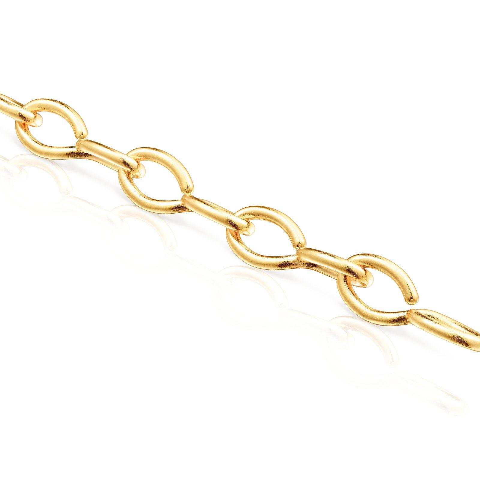 Pulsera con baño de oro 18 kt sobre plata Bent-2