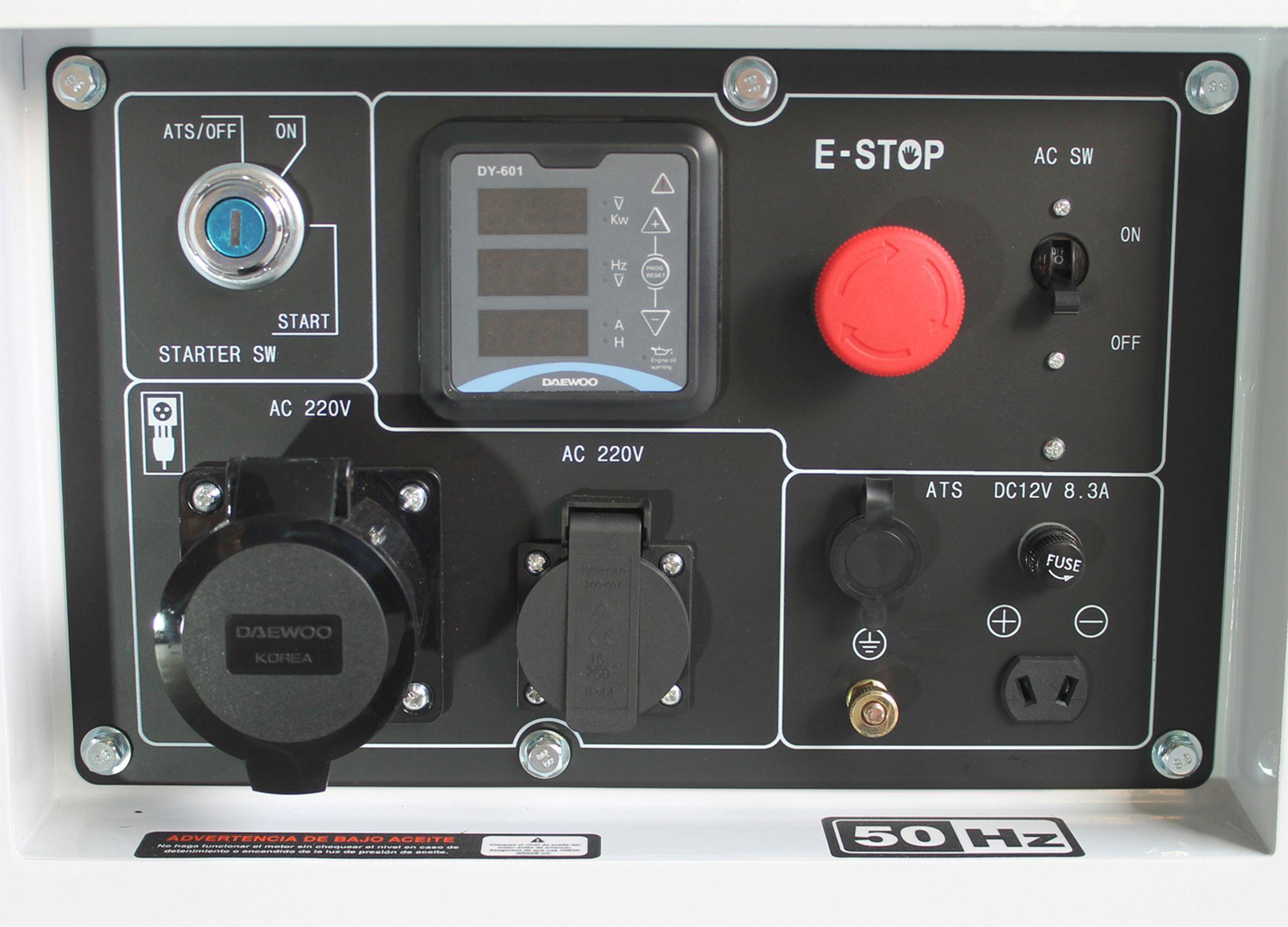 Generador Diesel Silencioso Daewoo 6300w 7 5kVA-2