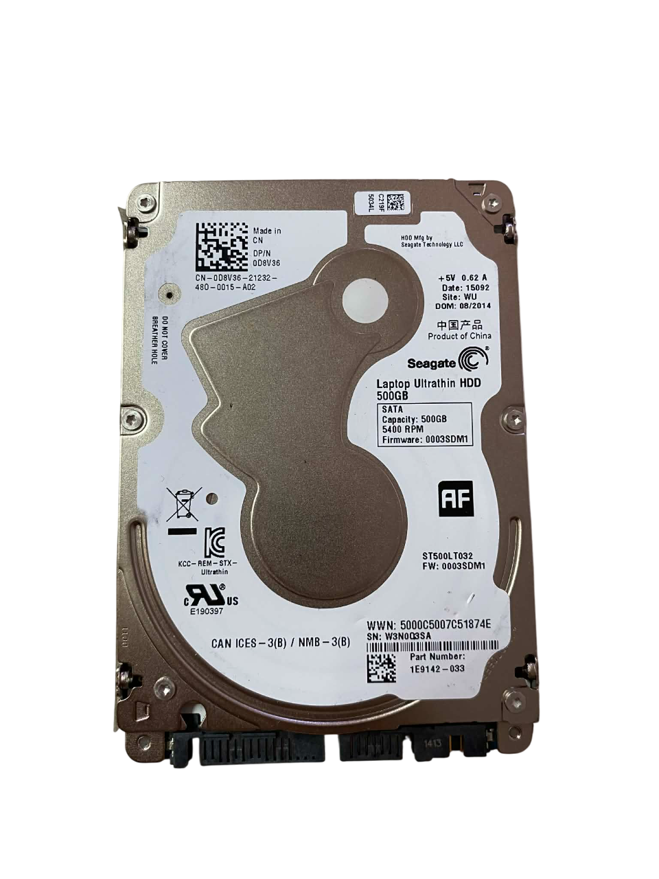 DISCO SATA HDD 2,5 500GB SEAGATE LAPTOP ULTRATHIN ST500LT032-0