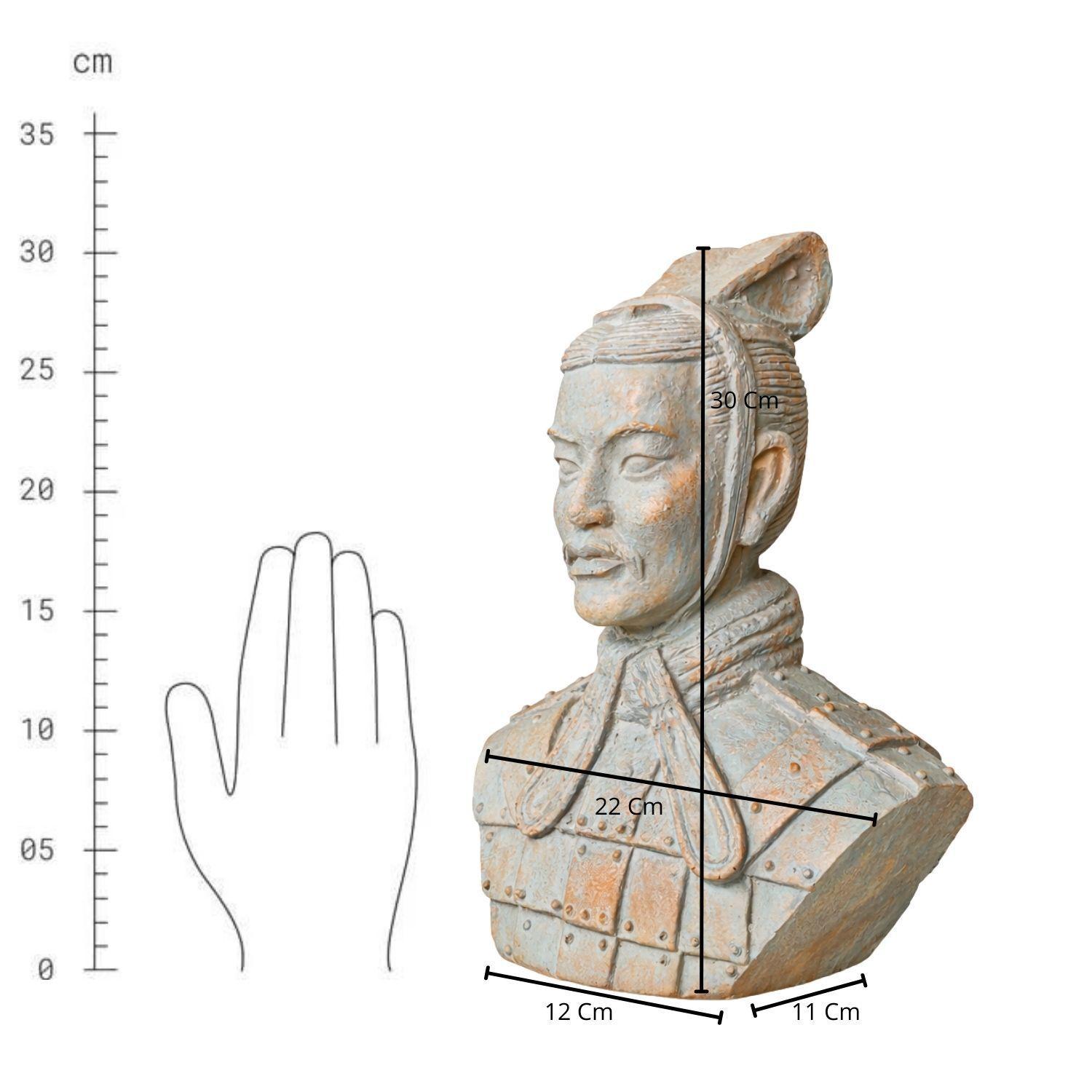 Figura Decorativa  Adorno Soldado de Terracota Busto Quin-4