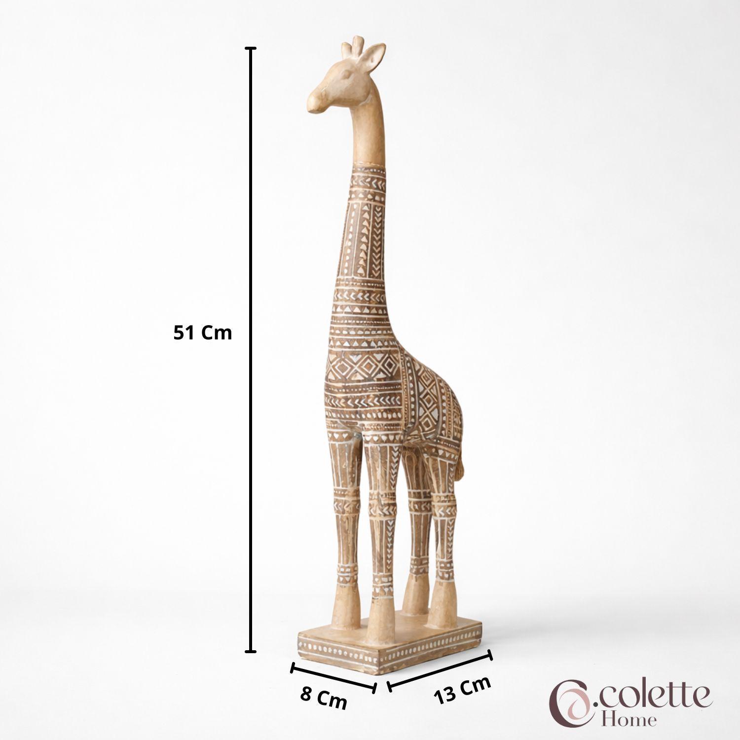 Figura Decorativa Adorno Jirafa  Zareb Grande Beige/Marrón-4