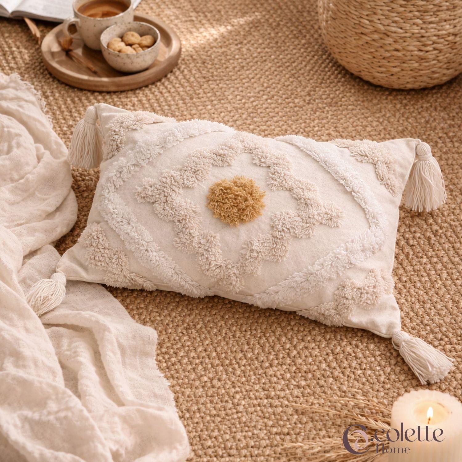 Funda De Cojín 30 x 50 Rectangular Boho Caramel-2