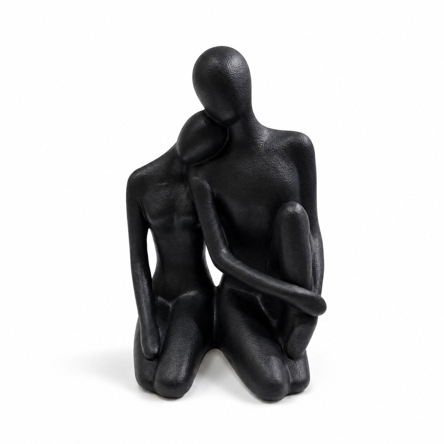 Figura Decorativa Adorno Tipo Escultura Forever Black-0