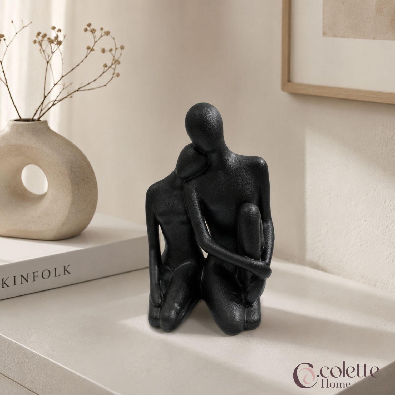 Figura Decorativa Adorno Tipo Escultura Forever Black-3