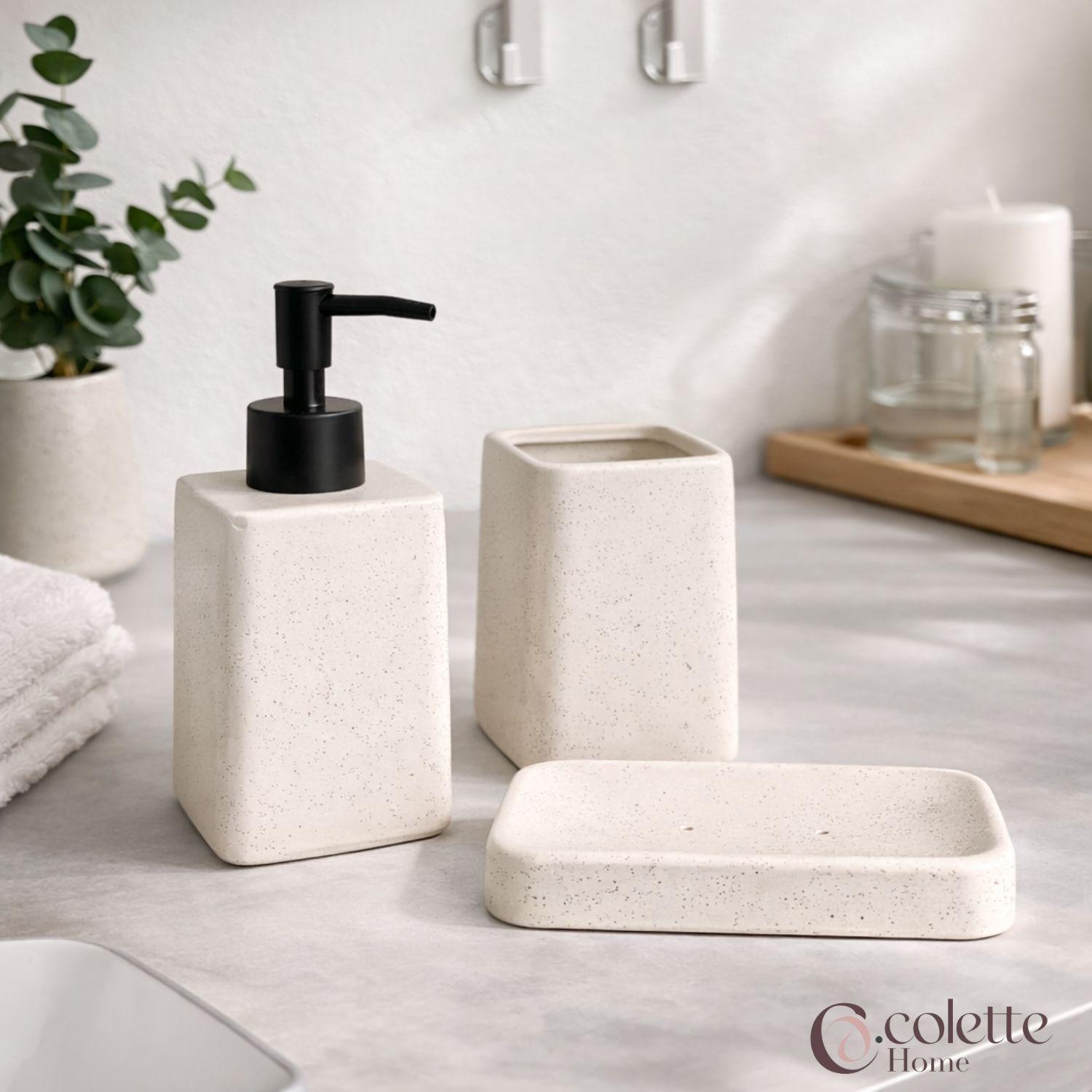 Set De Accesorios De Ba o 3 Piezas Cer mica Relax-2