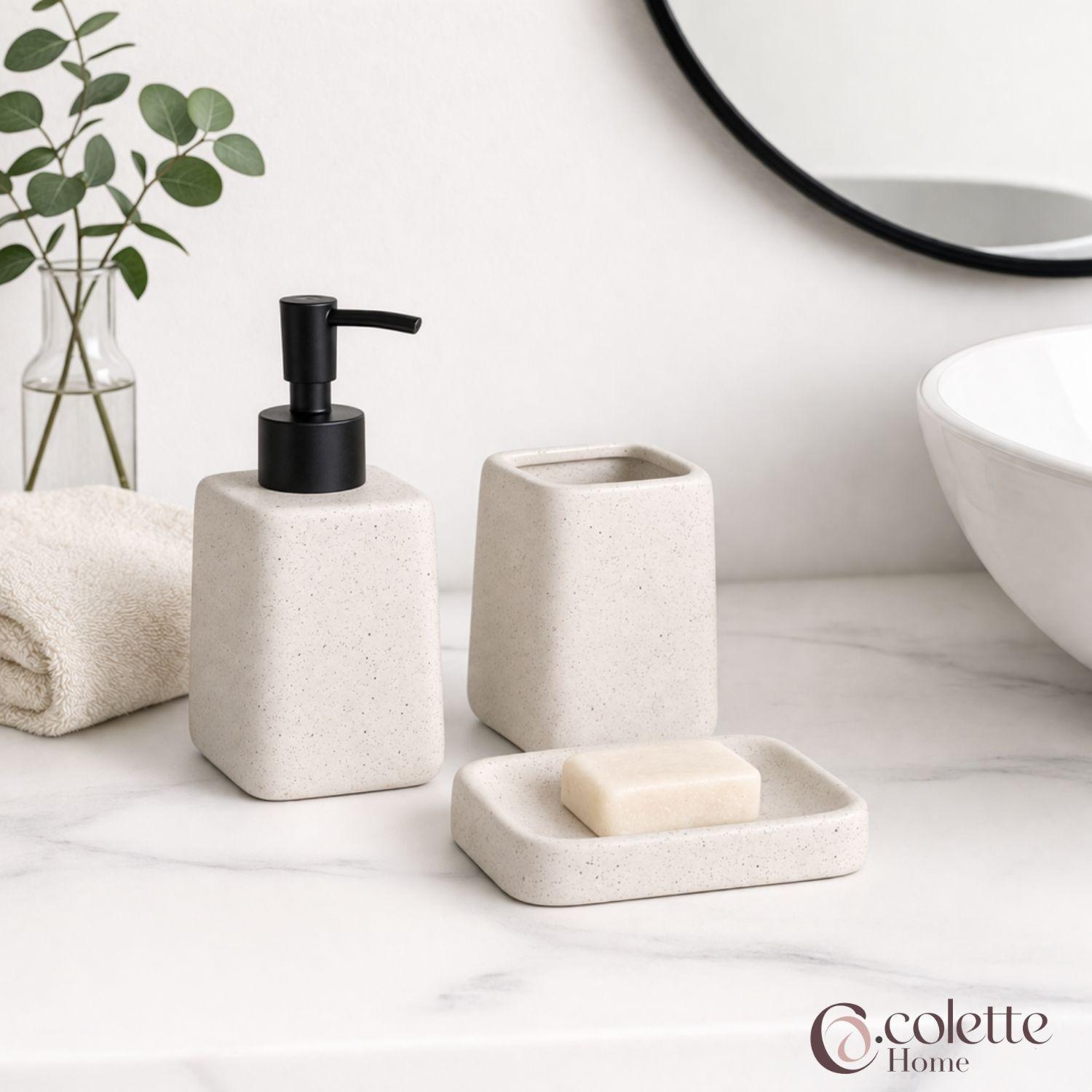Set De Accesorios De Baño 3 Piezas Cerámica Relax-1