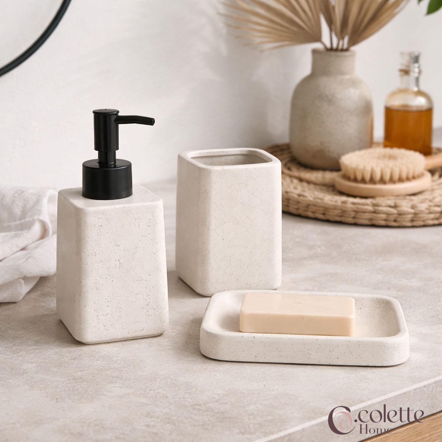 Set De Accesorios De Baño 3 Piezas Cerámica Relax-3