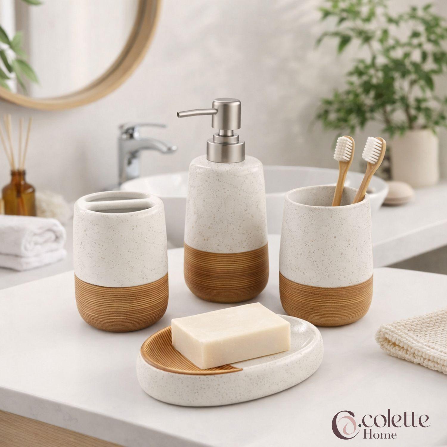 Set Accesorios de Baño Cerámica 4 Piezas-2