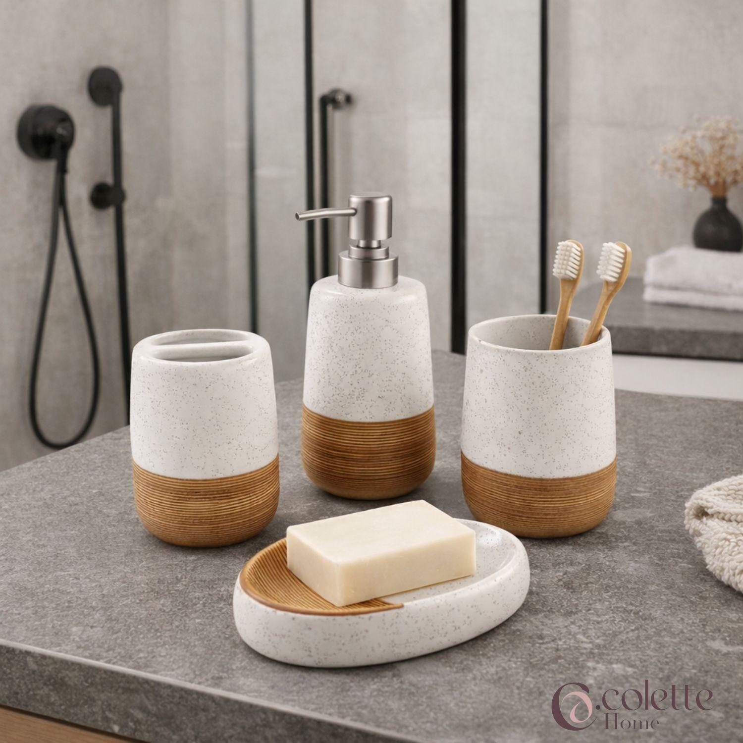 Set Accesorios de Baño Cerámica 4 Piezas-3