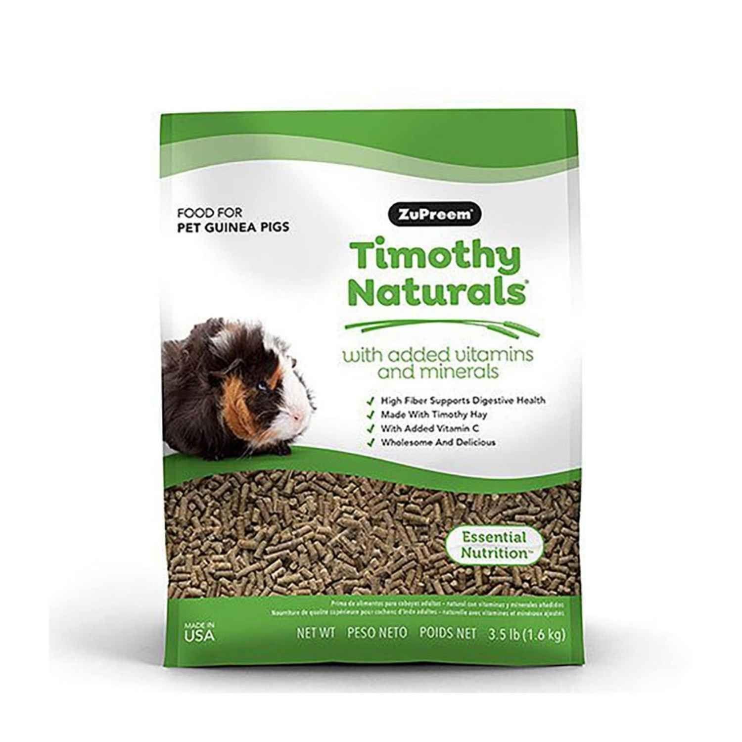 Alimento Cobayas Zupreem Timothy Naturals Con Vitamina C 1 6 kg-0