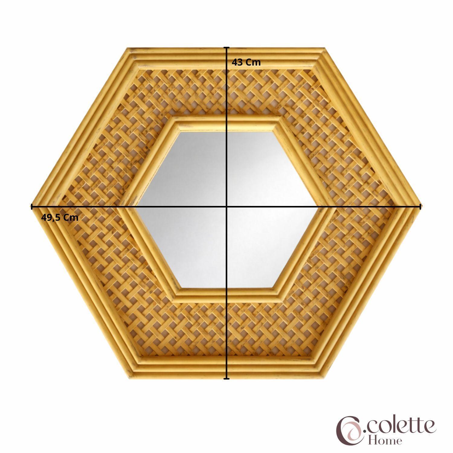 Espejo Decorativo y Funcional Símil Madera  Boho Natural-4