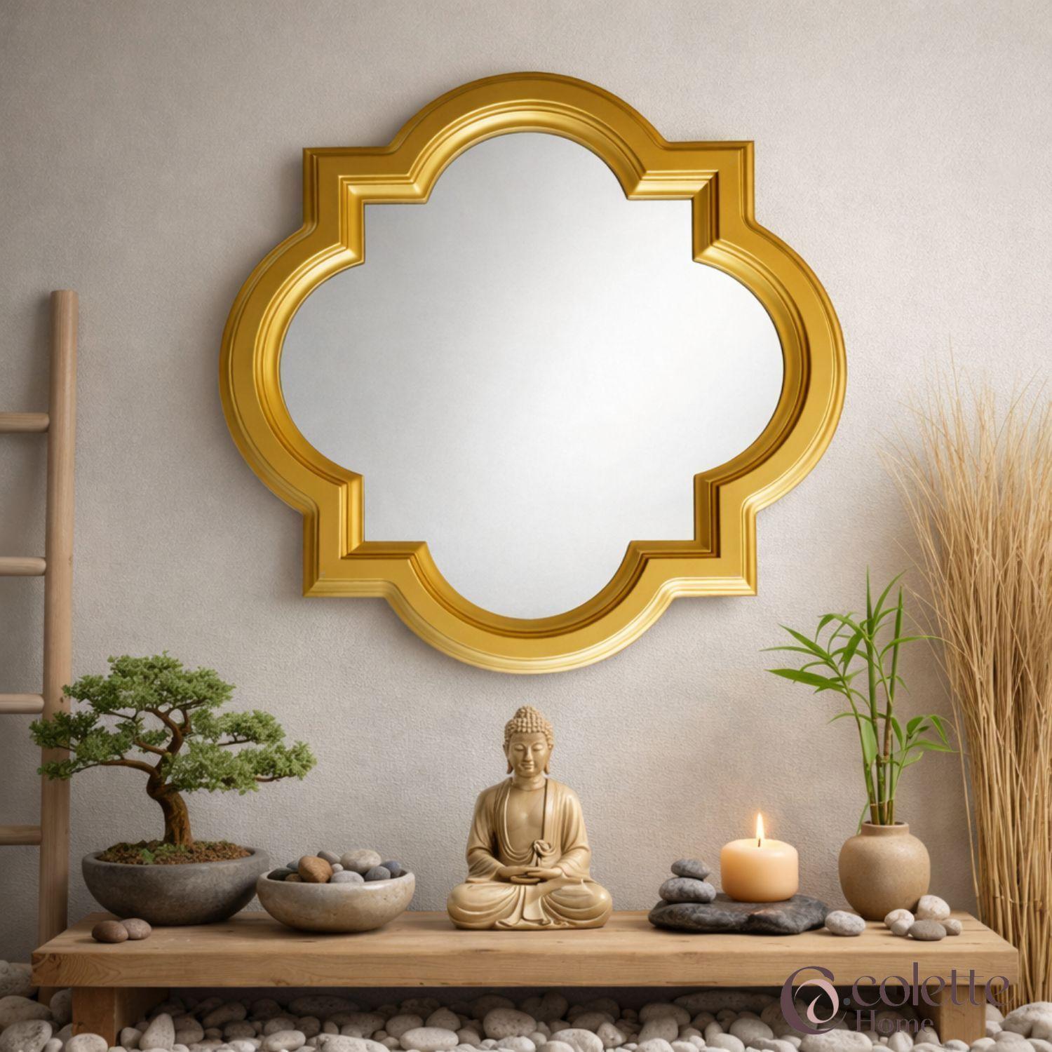 Espejo Decorativo y Funcional  Marroquí Dorado-1