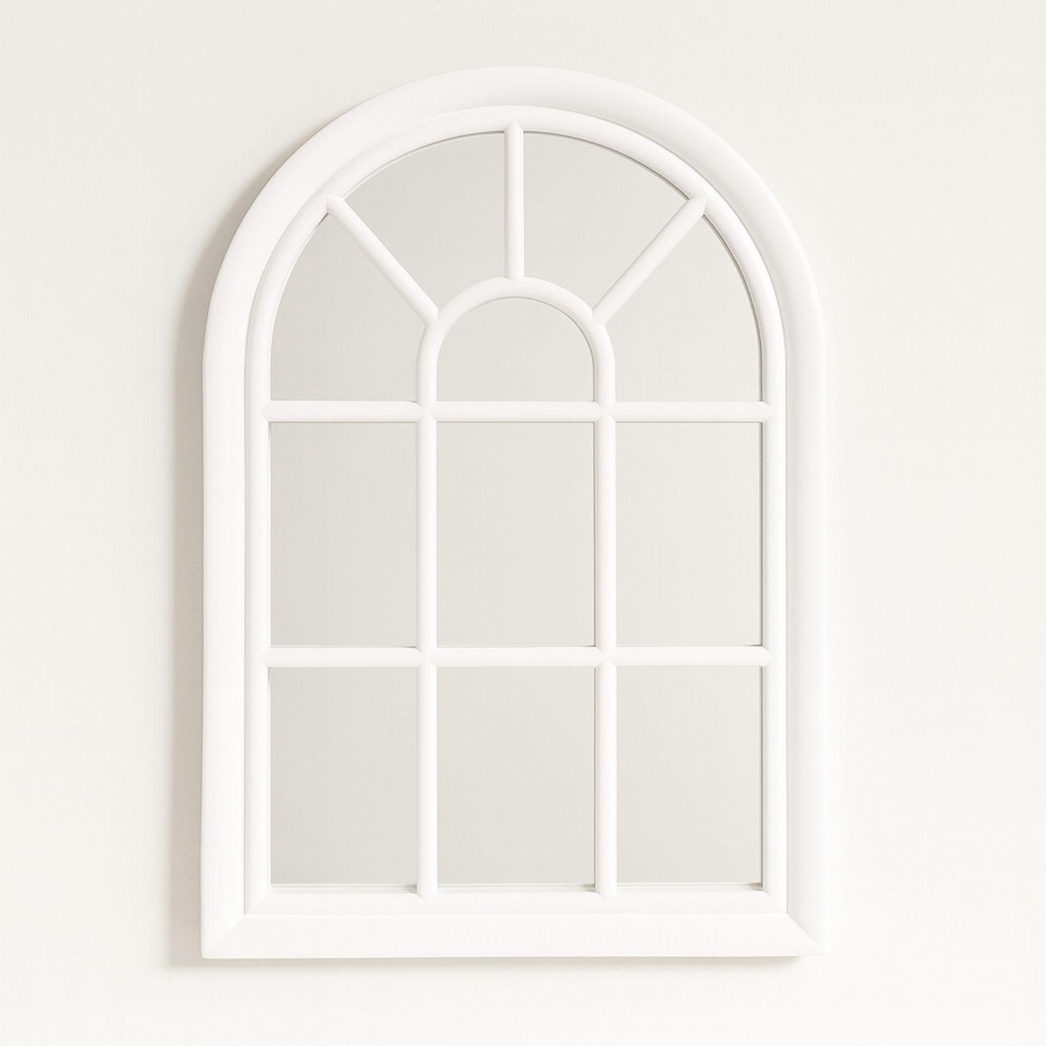 Espejo Decorativo y Funcional Tipo Ventana Farmhouse Blanco-0