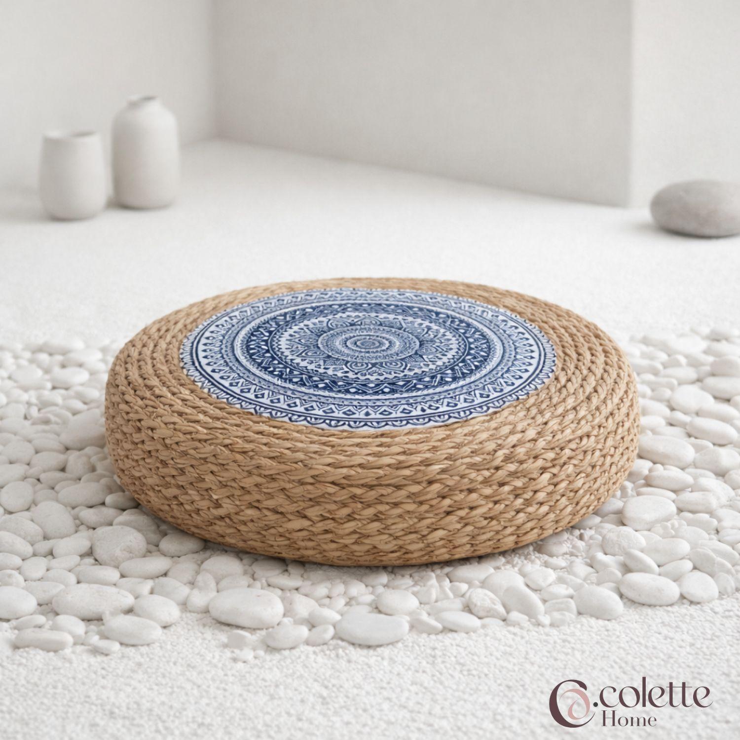 Cojín Decorativo y Funcional Tejido Yute Mándalas-2