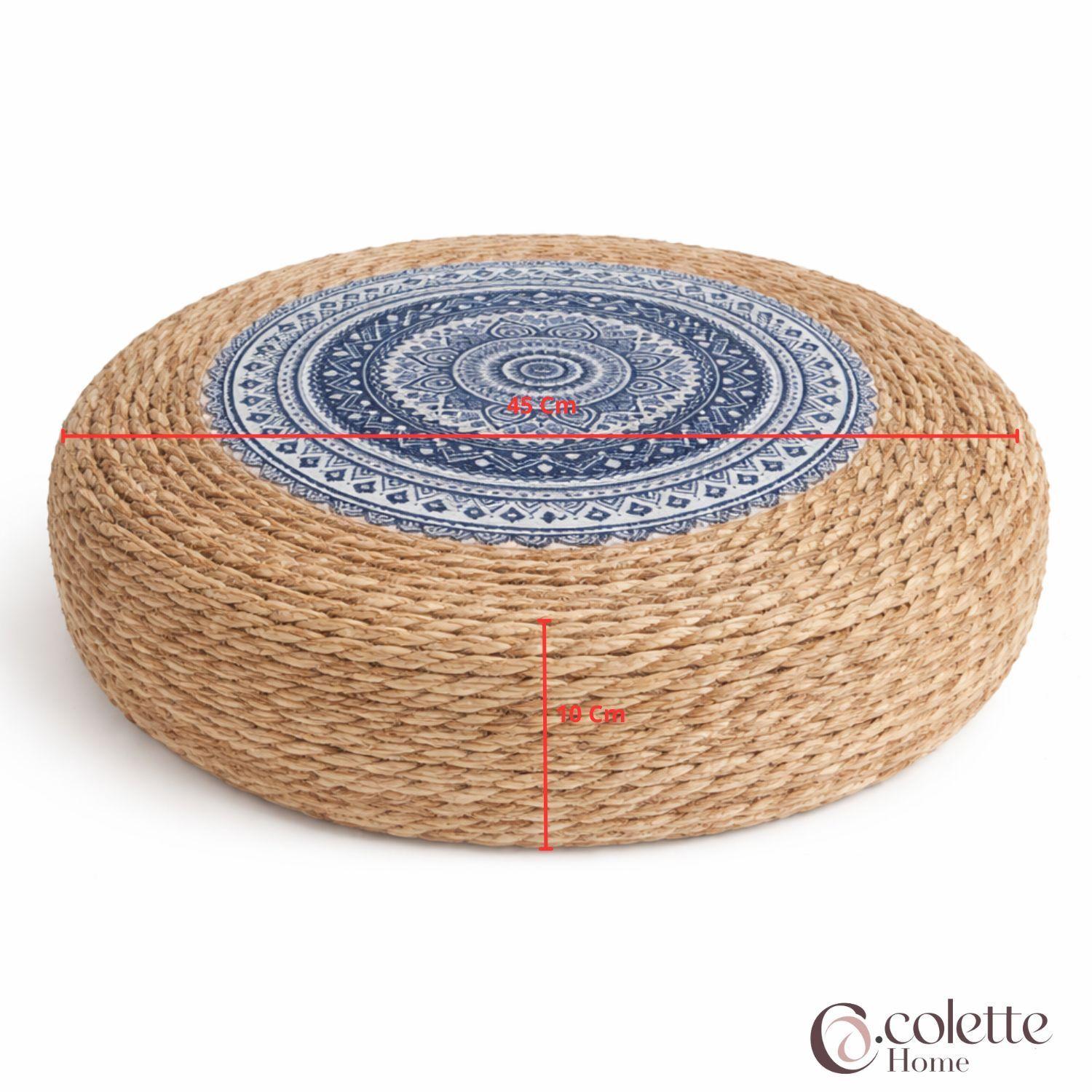 Cojín Decorativo y Funcional Tejido Yute Mándalas-3