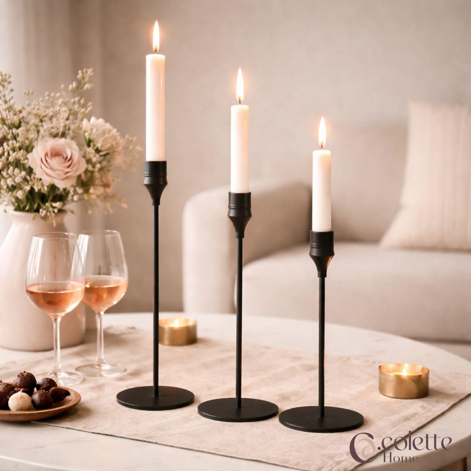 Set De Porta Velas Candelabro Premium Mikonos-2