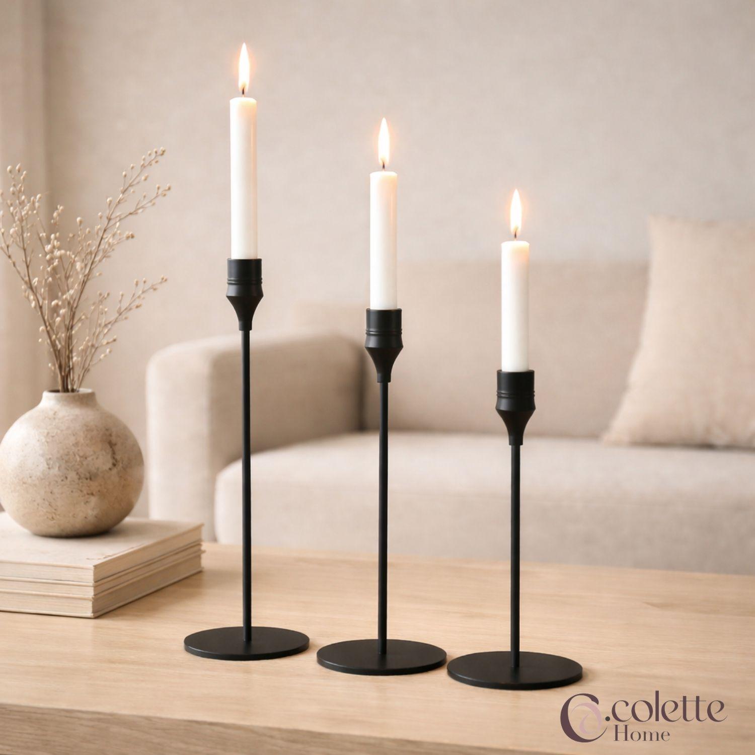 Set De Porta Velas Candelabro Premium Mikonos-3