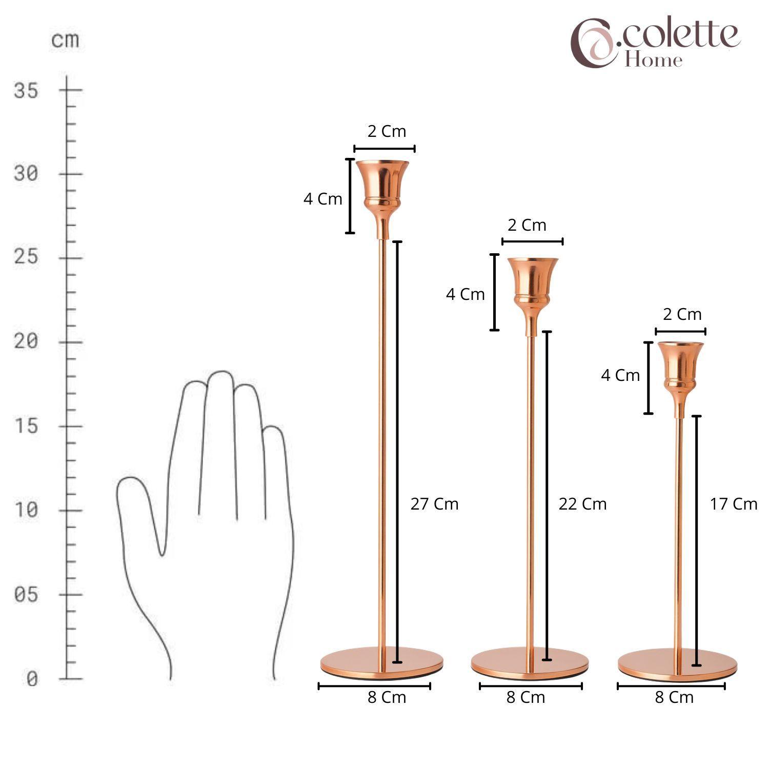 Set de Porta Velas Candelabro Premium Cobre Niza -4
