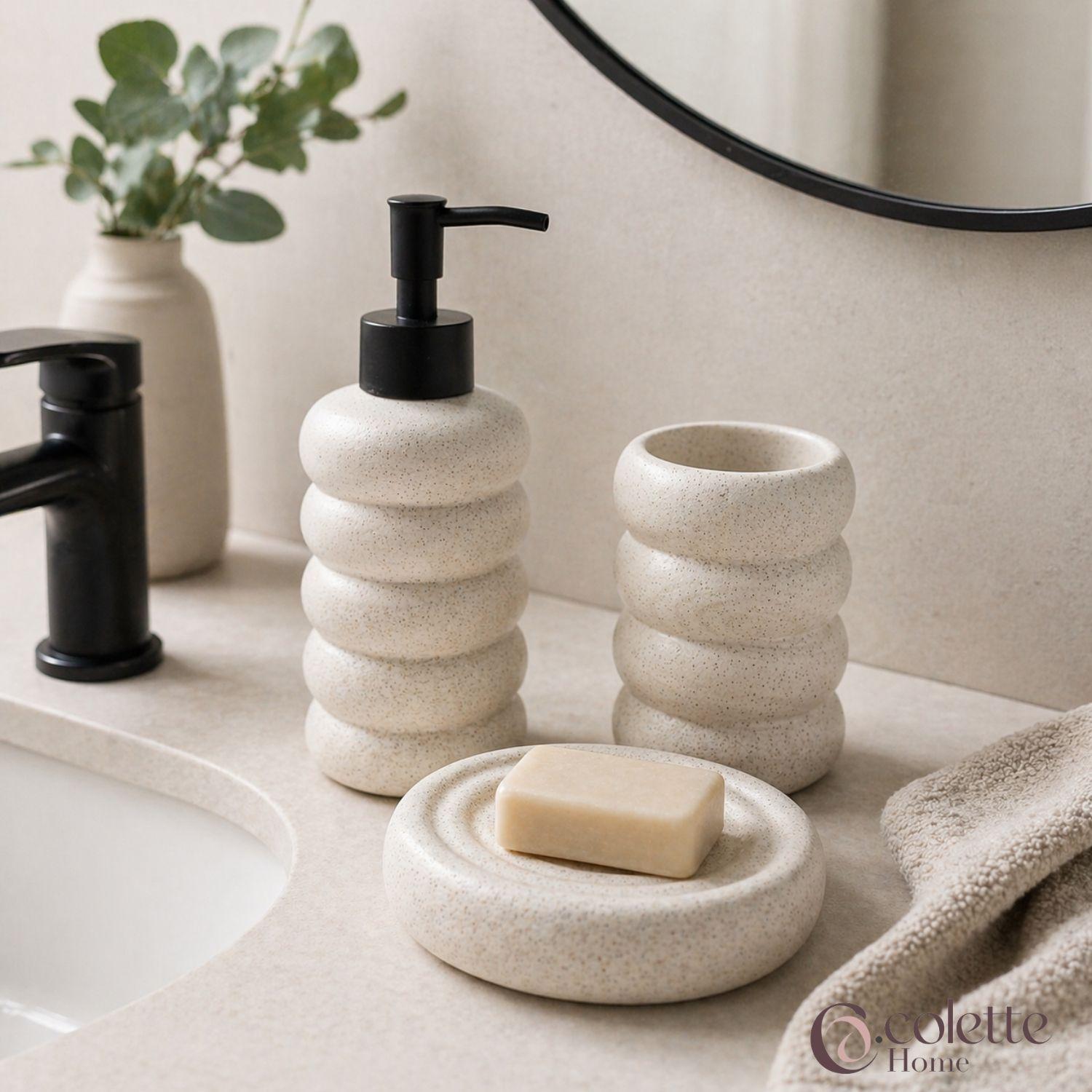 Set Accesorios De Baño 3 Piezas Cerámica Pure-2