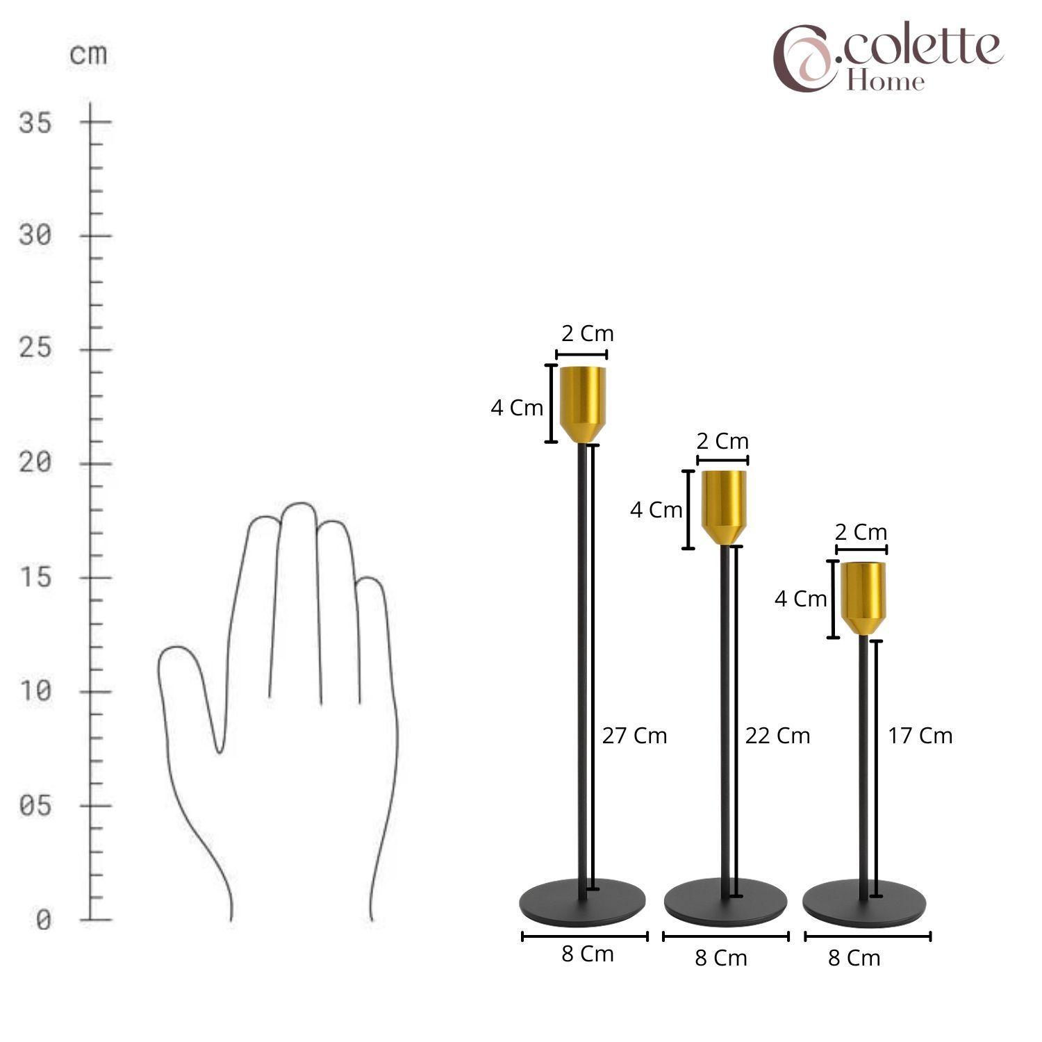 Set de Porta Velas Candelabro  Premium Elegance Bicolor-4