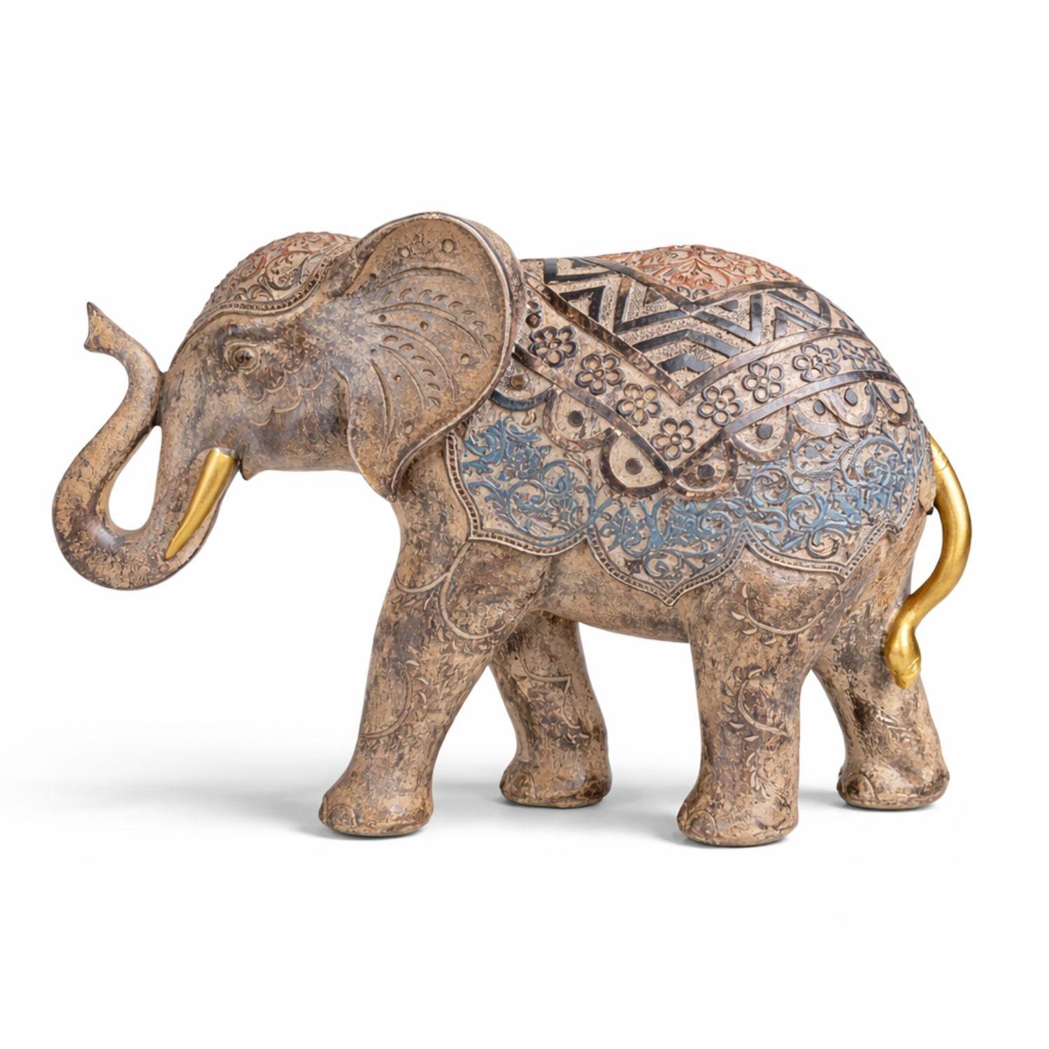 Figura Decorativa Adorno Elefante Hind L-0