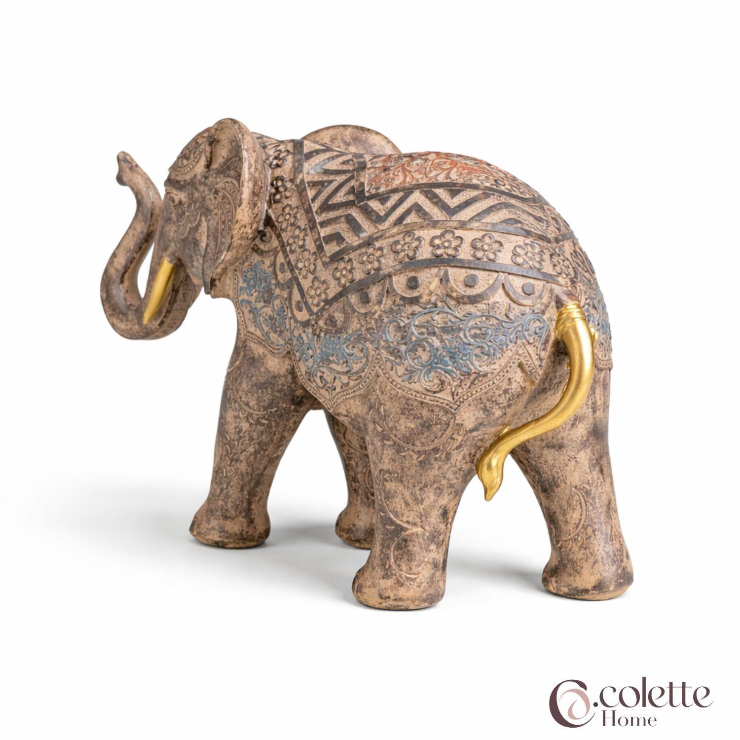 Figura Decorativa Adorno Elefante Hind L-1