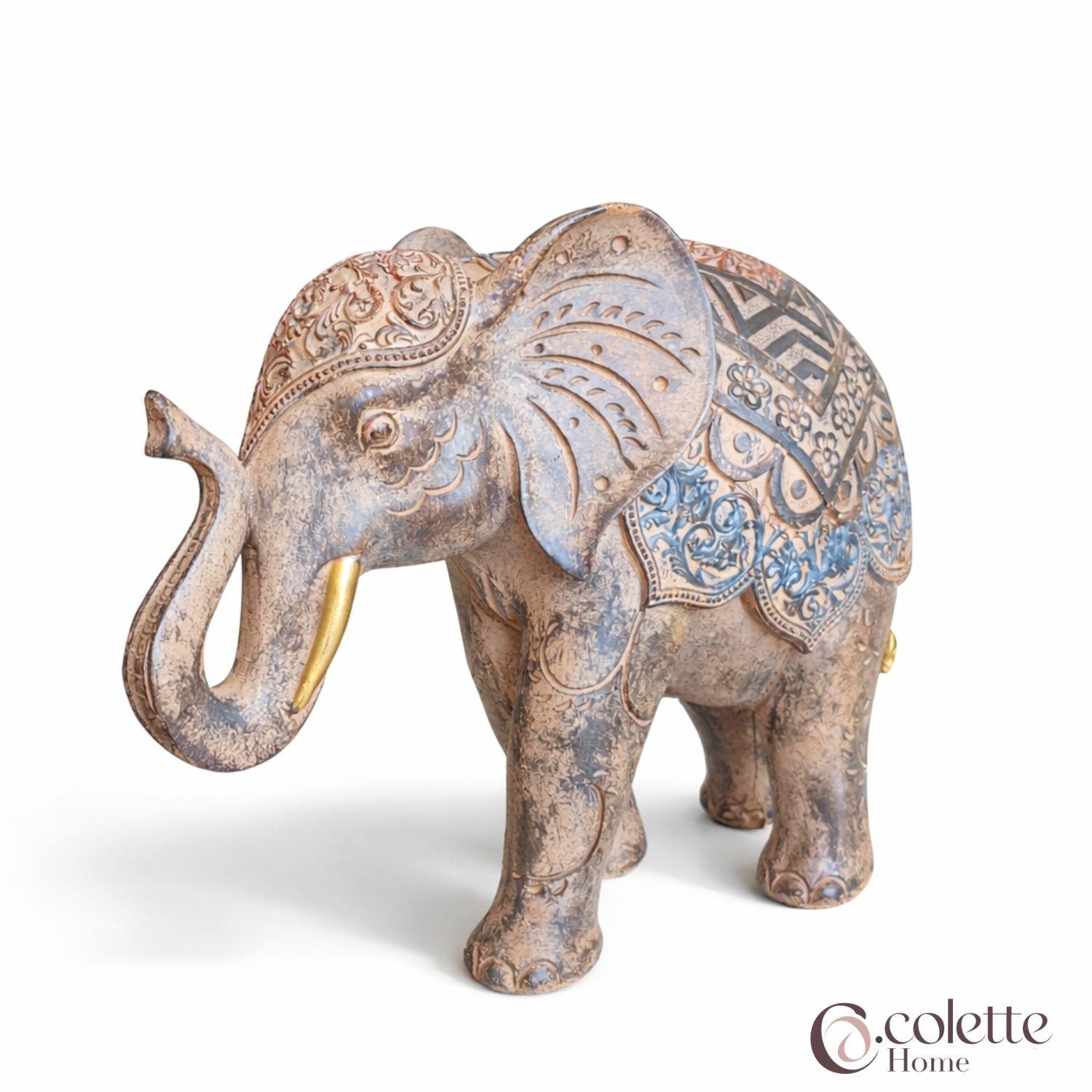 Figura Decorativa Adorno Elefante Hind L-2