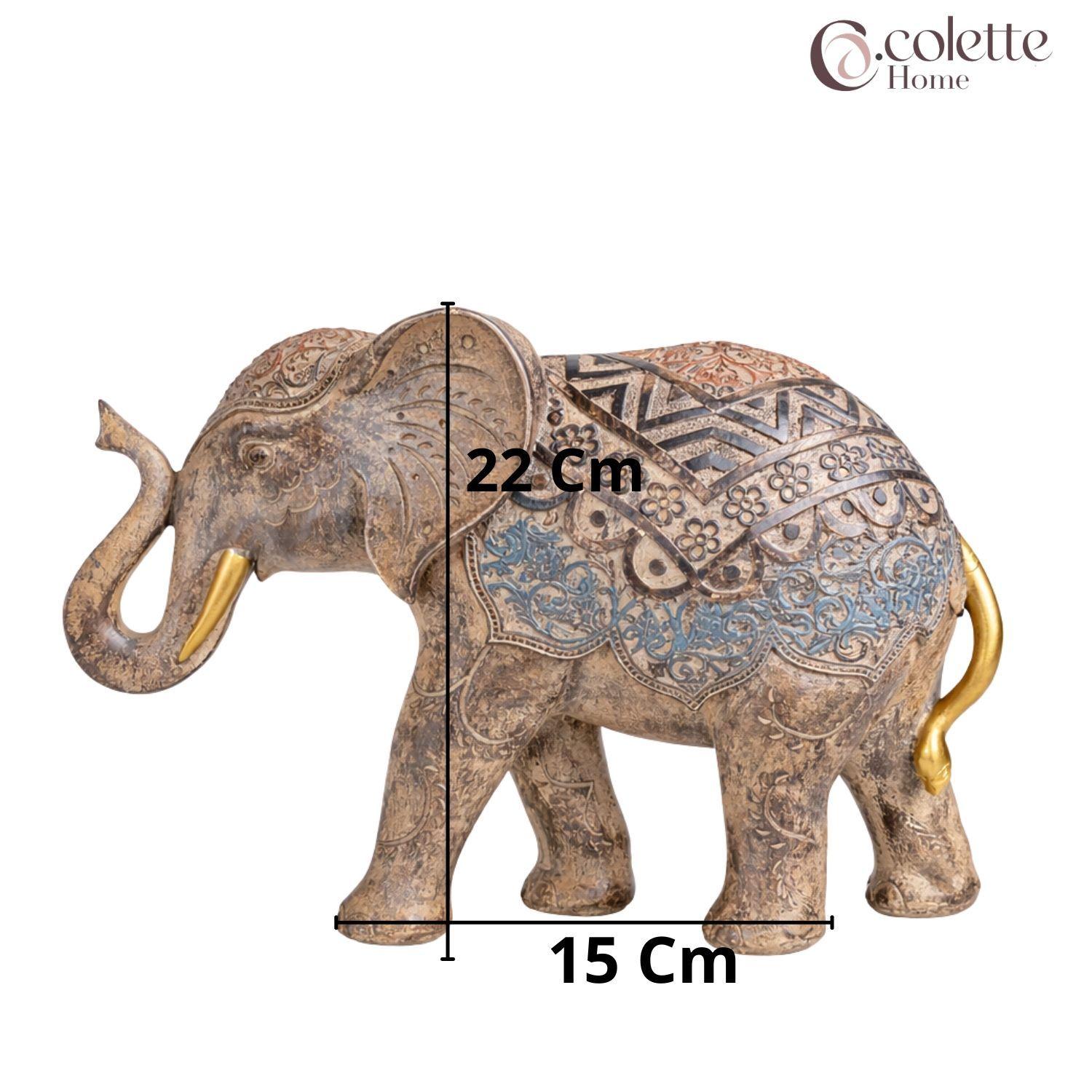 Figura Decorativa Adorno Elefante Hind L-4