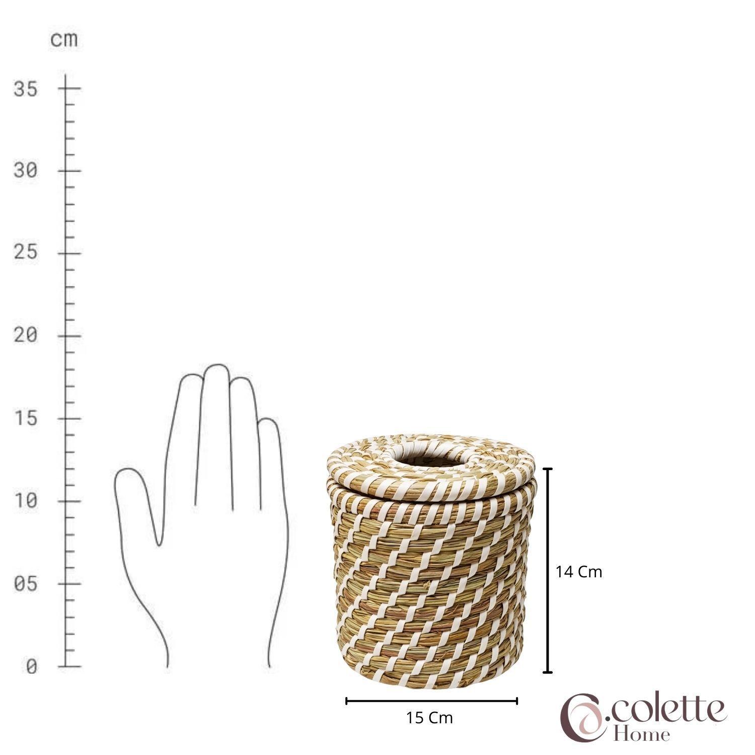Servilletero Tejido en Fibras Naturales Diseño Artesanal-4