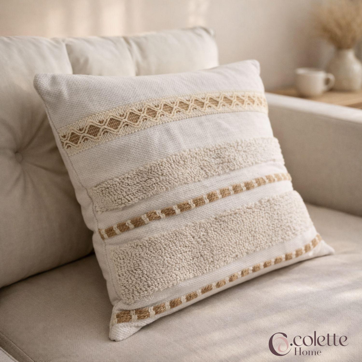 Funda De Cojín 45 x 45 Boho Líneas Trenzadas-3