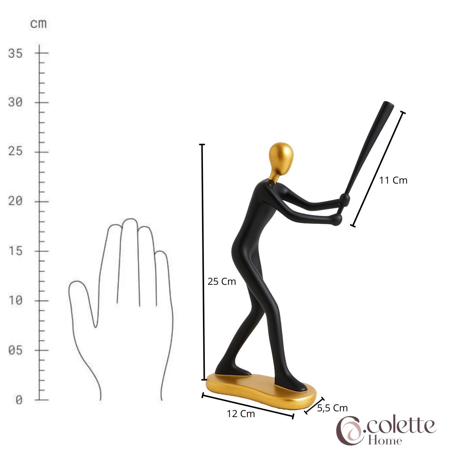 Figura Decorativa Adorno Elegante Bicolor Beisbol Man-4