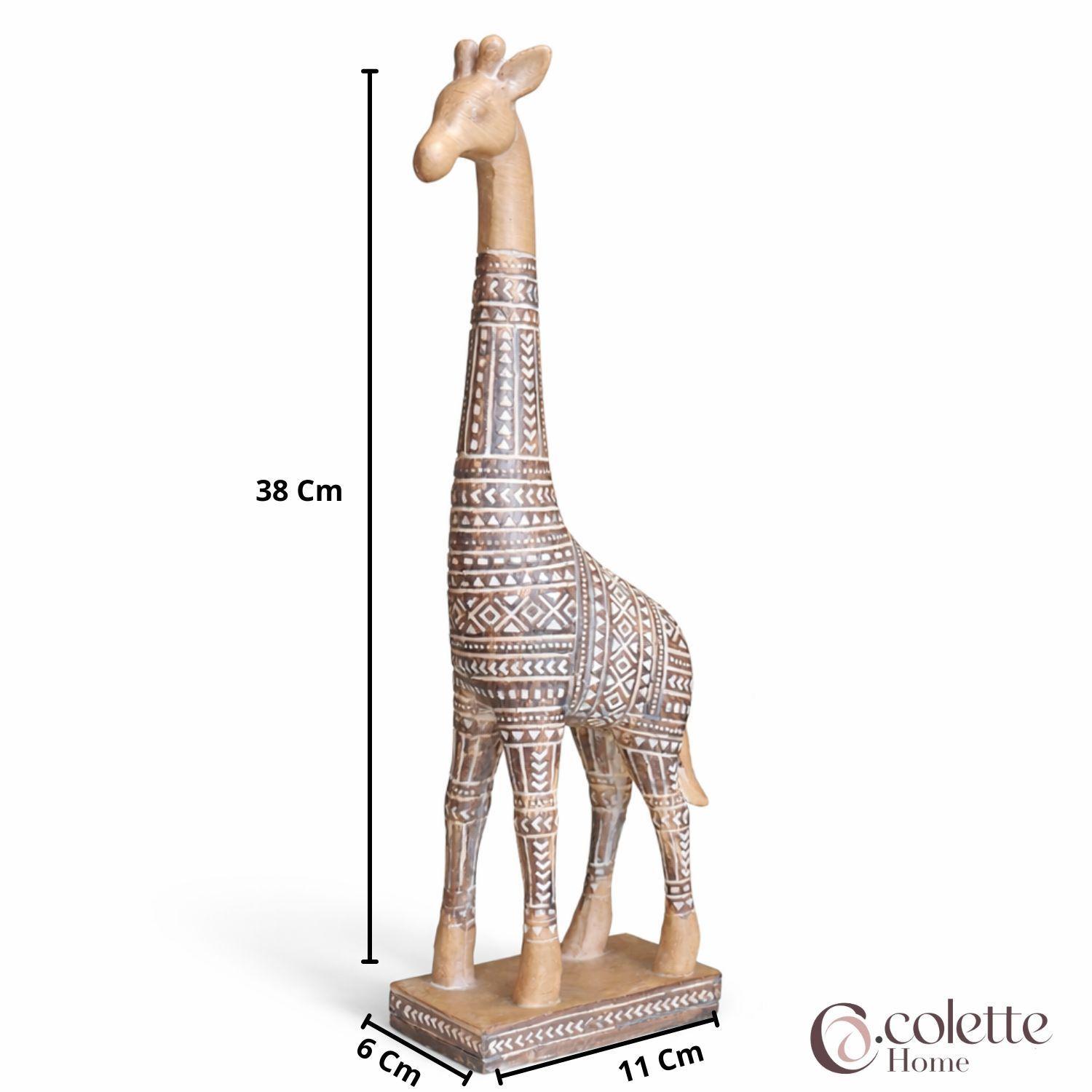 Figura Decorativa Adorno Jirafa Azizi Mediana Beige/Marrón-4