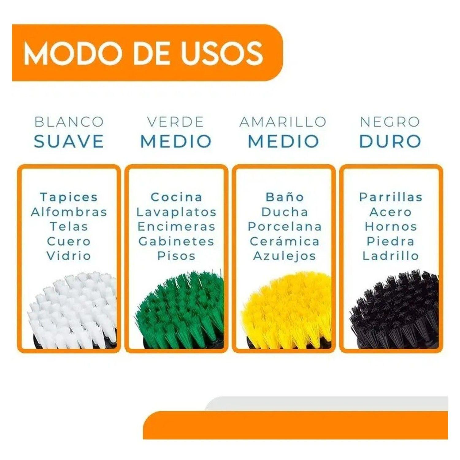 Set 10 Cepillos De Limpieza Para Taladro Auto Hogar Tapiz-3