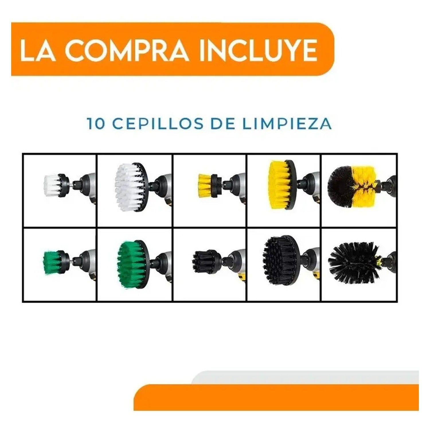 Set 10 Cepillos De Limpieza Para Taladro Auto Hogar Tapiz-4