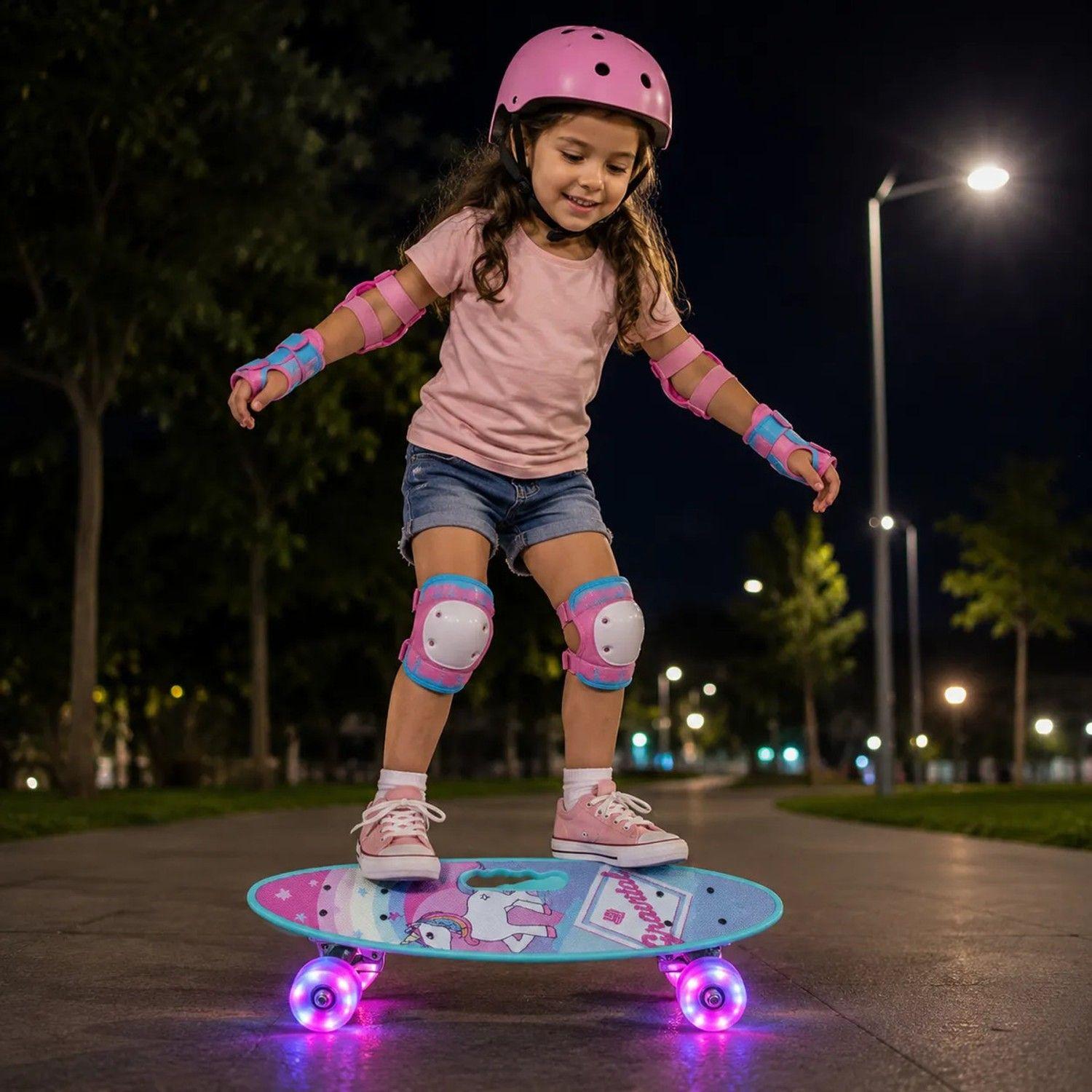 Skate Penny Cruiser Patineta Unicornio Green Ruedas Led -3