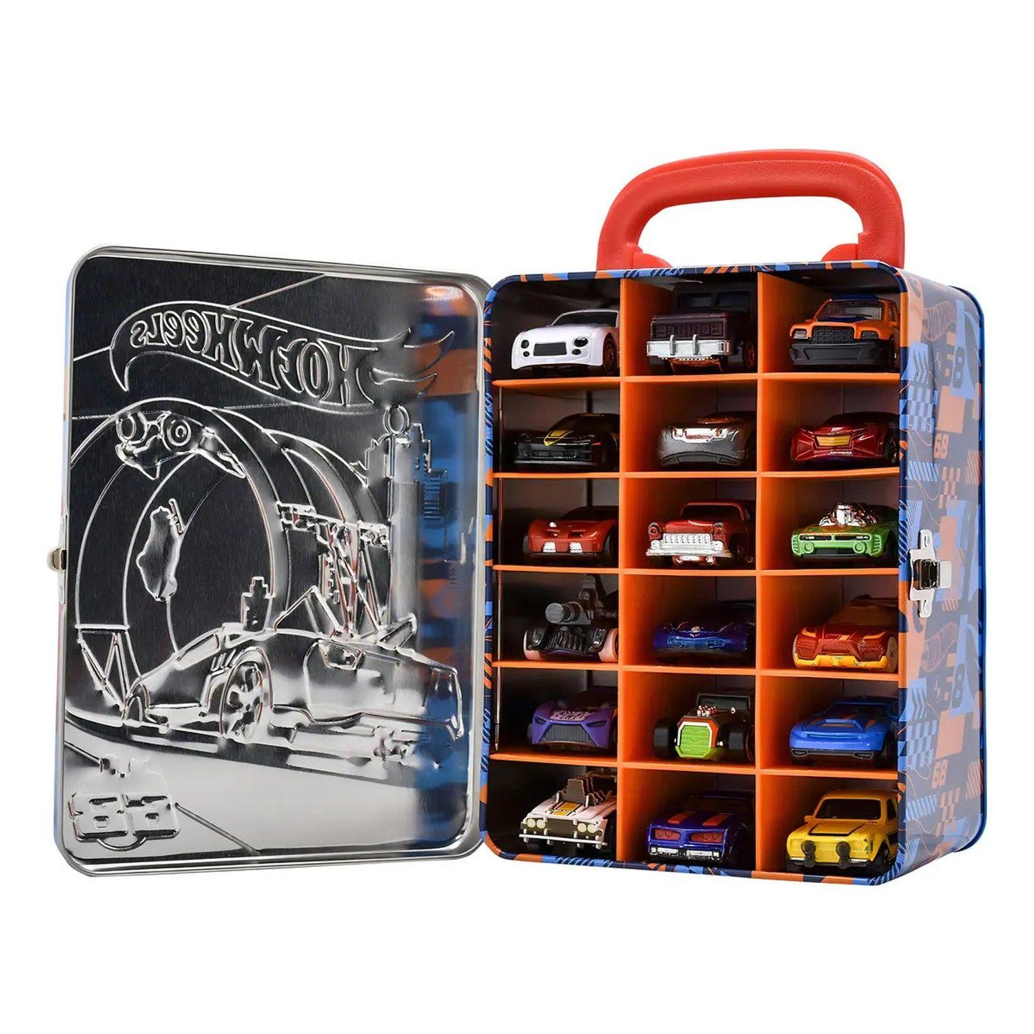 Caja Hot Wheels Guarda 18 Autos Juguete Estuche Metálico-4