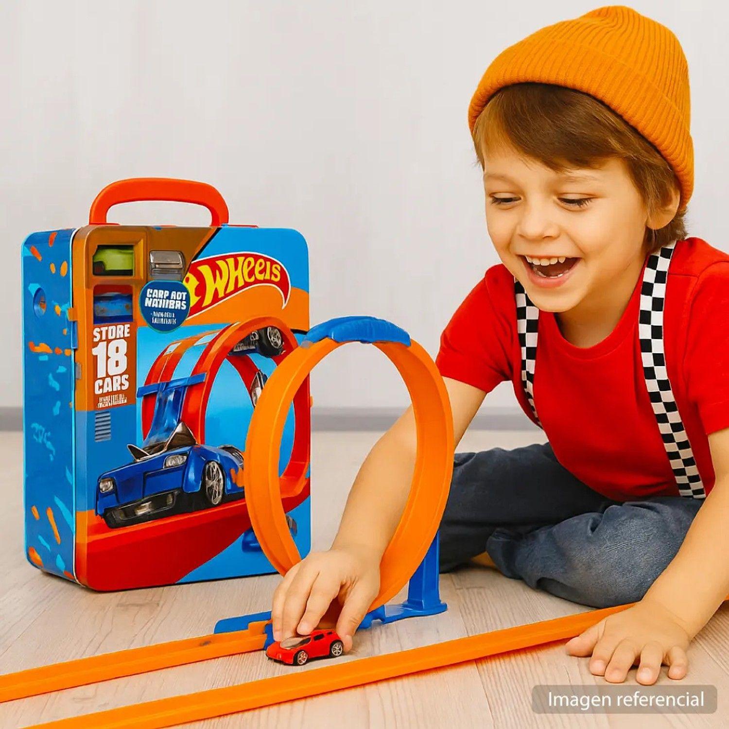 Caja Hot Wheels Guarda 18 Autos Juguete Estuche Metálico-6