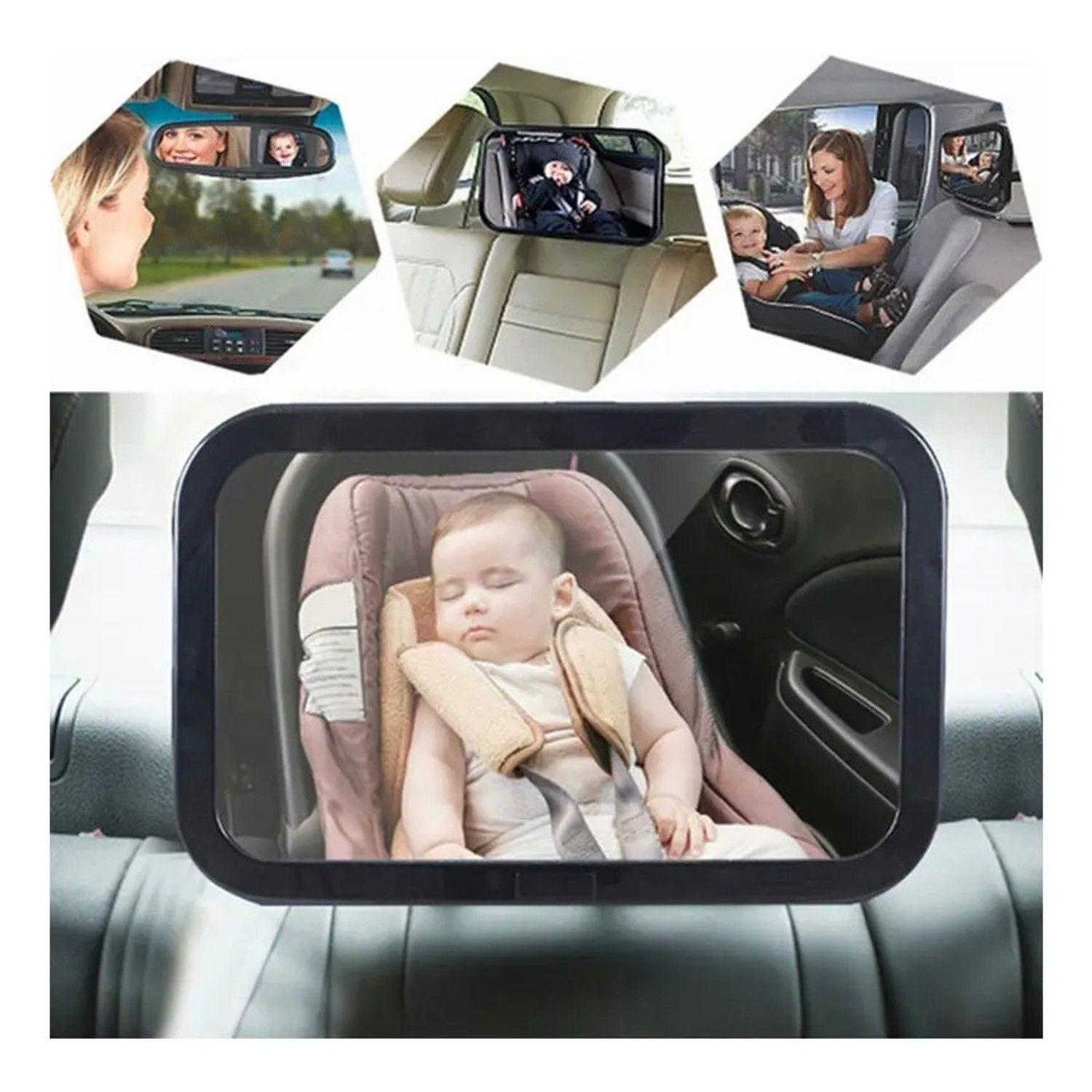 Espejo Retrovisor Xl Ajustable De Auto Bebé Niños Seguridad-3