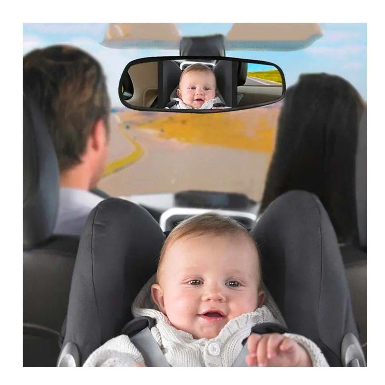 Espejo Retrovisor Xl Ajustable De Auto Bebé Niños Seguridad-4