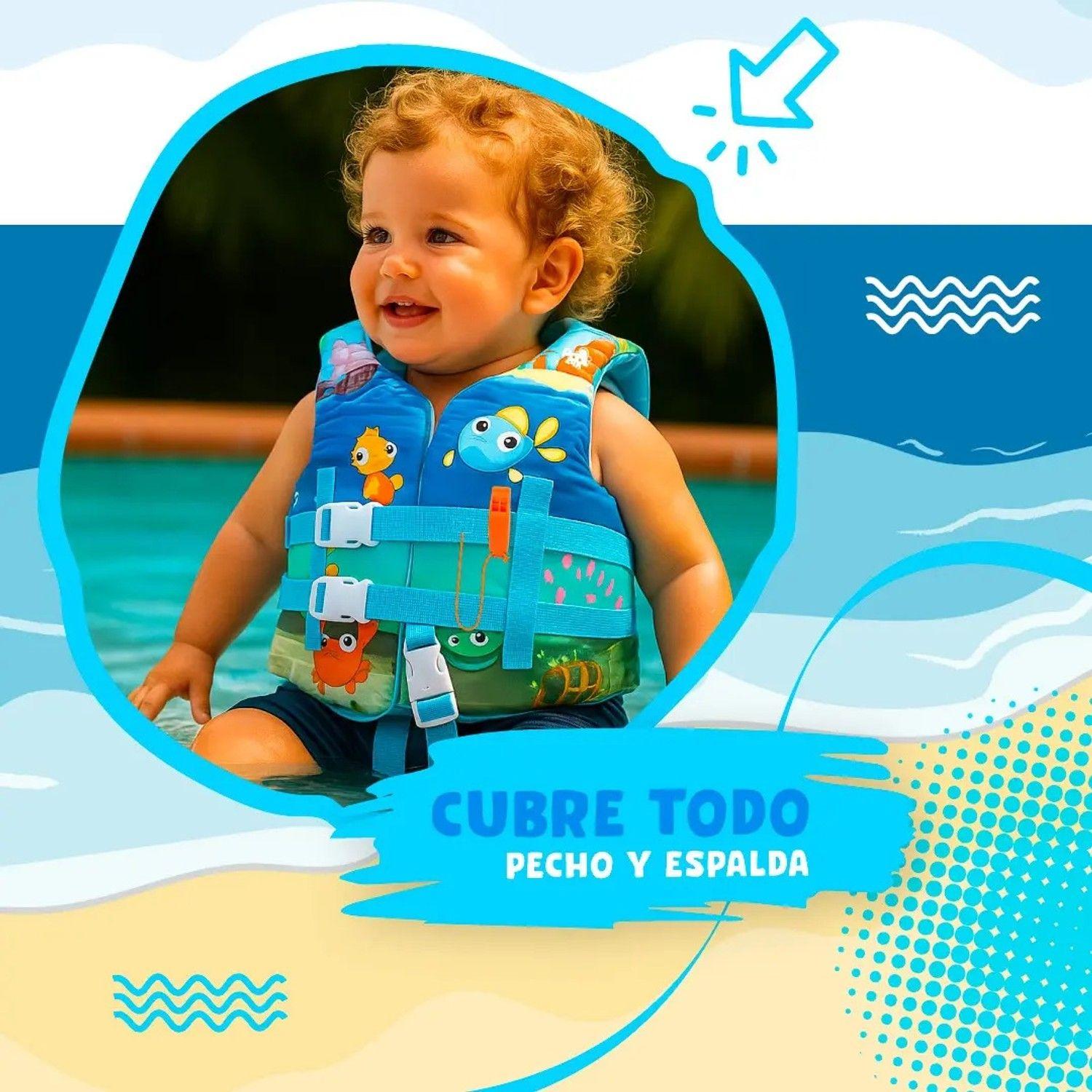 Chaleco Flotador Niños Animales Marinos Natación Piscina-5